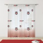 Baskılı Beşiktaş1 Desenli Tül Perde