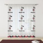 Baskılı Beşiktaş3 Desenli Tül Perde