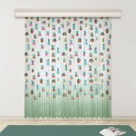 Baskılı Kaktüs Desen Tül Perde