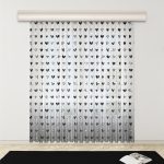 Baskılı Kalp Desen Tül Perde