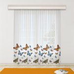 Baskılı Kelebek1 Desen Tül Perde