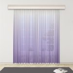 Baskılı Mor Geçiş Desen Tül Perde
