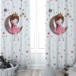 Ayda Sallanan Prenses Temalı Bebek & Çocuk Odası Fon Perde